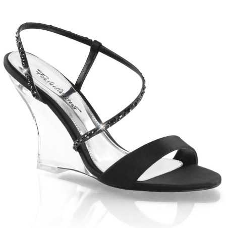 Fabulicious LOVELY-417 Black Satin Transparent Sale