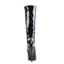 Devious DOMINA-2020 Patent Stiletto Heeled Boots