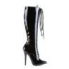 Devious DOMINA-2020 Patent Stiletto Heeled Boots