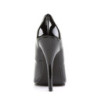 Devious DOMINA-212 Black Peep Toe Stiletto Pumps