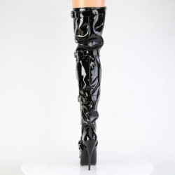 Devious DOMINA-3027 Buckle Stiletto Heeled Thigh Boots