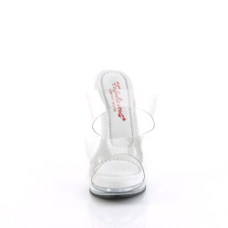 Fabulicious GLORY-502 Transparent High Heeled Mules
