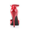 Devious DOMINA-402 Red Ankle Strap D'Orsay Pumps