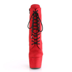 Pleaser ADORE-1020FS Red Vegan Suede Sale Women