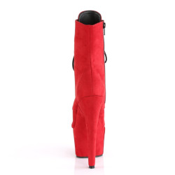 Pleaser ADORE-1020FS Red Vegan Suede Sale Women