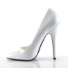 Devious DOMINA-420 White Pointed Toe Stiletto Heels Pumps