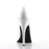 Devious DOMINA-420 White Pointed Toe Stiletto Heels Pumps