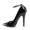 Devious DOMINA-431 Black Patent Pumps Women