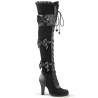 Demonia GLAM-300 Black Vegan Leather Velvet Sale Women