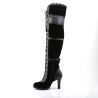 Demonia GLAM-300 Black Vegan Leather Velvet Sale Women