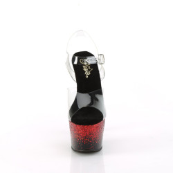 Pleaser ADORE-708SS Black Red Glitter High Heels Shoes