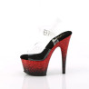 Pleaser ADORE-708SS Black Red Glitter High Heels Shoes