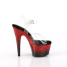 Pleaser ADORE-708SS Black Red Glitter High Heels Shoes