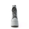 Demonia CAMEL-203 Grey Reflective Chunky Platform Boots