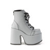 Demonia CAMEL-203 Grey Reflective Chunky Platform Boots