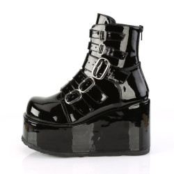 Demonia CONCORD-57 Black Patent Women Platform Boots