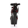 Pleaser DELIGHT-678LC Red Corset Lacing Heeled Shoes