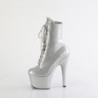 Pleaser ADORE-1020GP Silver Glitter Patent Ankle Boots
