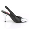 Pleaser Pink Label DREAM-405 Black Vegan Leather Silver