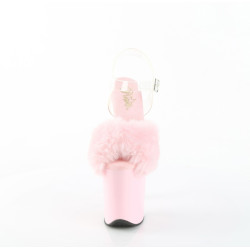 Pleaser FLAMINGO-808FUR Rose Fur High Heels Pole Shoes