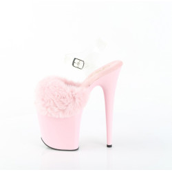 Pleaser FLAMINGO-808FUR Rose Fur High Heels Pole Shoes