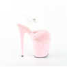Pleaser FLAMINGO-808FUR Rose Fur High Heels Pole Shoes