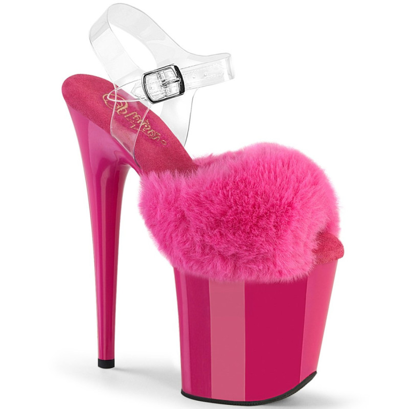 Pleaser FLAMINGO-808FUR Purple Fur High Heels Pole Shoes Pleaser FLAMINGO-808FUR Purple Fur High Heels Pole Shoes