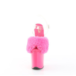 Pleaser FLAMINGO-808FUR Purple Fur High Heels Pole Shoes