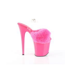 Pleaser FLAMINGO-808FUR Purple Fur High Heels Pole Shoes