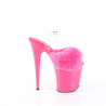 Pleaser FLAMINGO-808FUR Purple Fur High Heels Pole Shoes