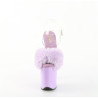 Pleaser FLAMINGO-808FUR Lavender Fur High Heels Pole Shoes