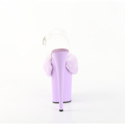 Pleaser FLAMINGO-808FUR Lavender Fur High Heels Pole Shoes