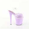 Pleaser FLAMINGO-808FUR Lavender Fur High Heels Pole Shoes