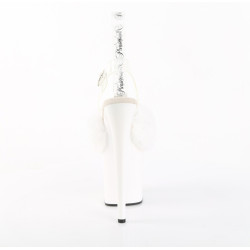 Pleaser FLAMINGO-808FUR White Fur High Heels Pole Shoes