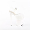 Pleaser FLAMINGO-808FUR White Fur High Heels Pole Shoes