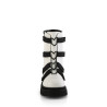 Demonia RENEGADE-50 White Vegan Ankle High Platform Boots