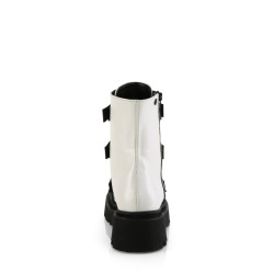 Demonia RENEGADE-50 White Vegan Ankle High Platform Boots