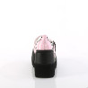 Demonia SHAKER-27 Rose White Platform Wedge Pumps