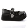 Demonia SPRITE-05 Black Vegan Maryjane Platform Shoes