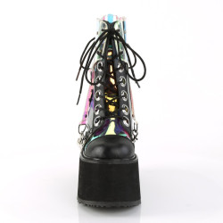 Demonia SWING-115 Black Vegan Platform Buckle Boots