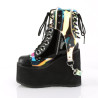 Demonia SWING-115 Black Vegan Platform Buckle Boots
