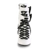 Demonia VIVIKA-128 White Vegan Block Heel Ankle Boots