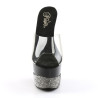 Pleaser ADORE-701-3 Transparent Black Pewter Strass