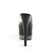 Pleaser ADORE-701-3 Transparent Black Pewter Strass
