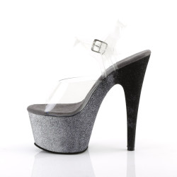 Pleaser ADORE-708OMBRE Silver Platform High Heels Women