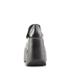 Demonia DYNAMITE-03 Black Vegan Wedge Platform Shoes