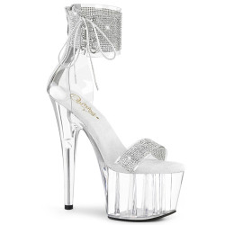 Pleaser ADORE-727RS Ankle Cuff Silver High Heels Shoes