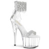 Pleaser ADORE-727RS Ankle Cuff Silver High Heels Shoes