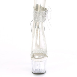 Pleaser ADORE-727RS Ankle Cuff Silver High Heels Shoes