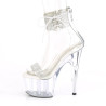 Pleaser ADORE-727RS Ankle Cuff Silver High Heels Shoes